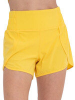 High Waist Athleisure Split Shorts Yellow