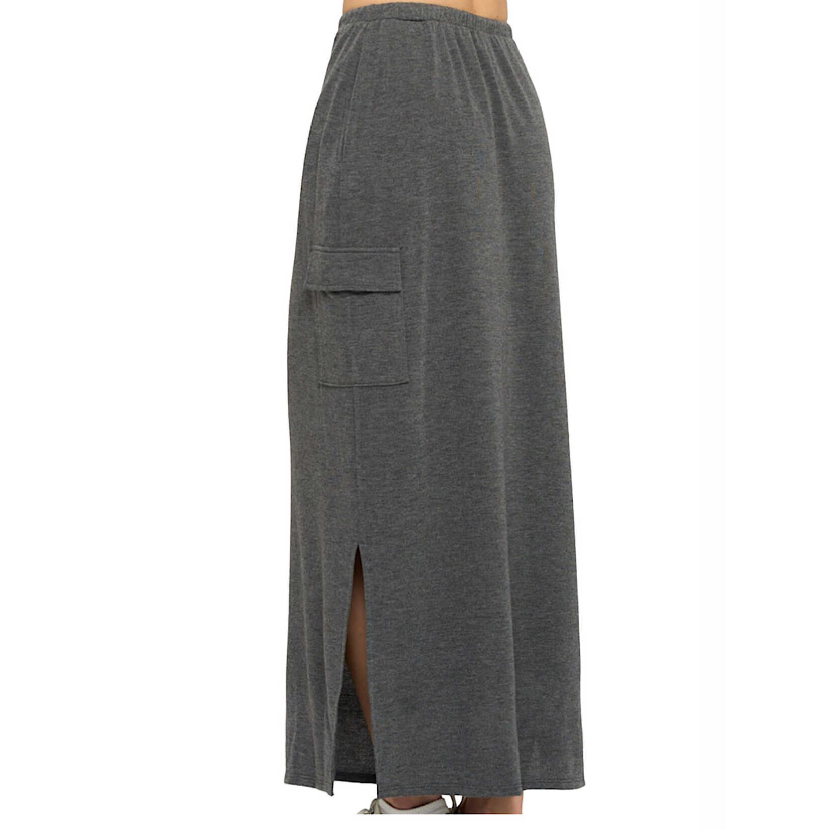 Charcoal Cargo Maxi Skirt