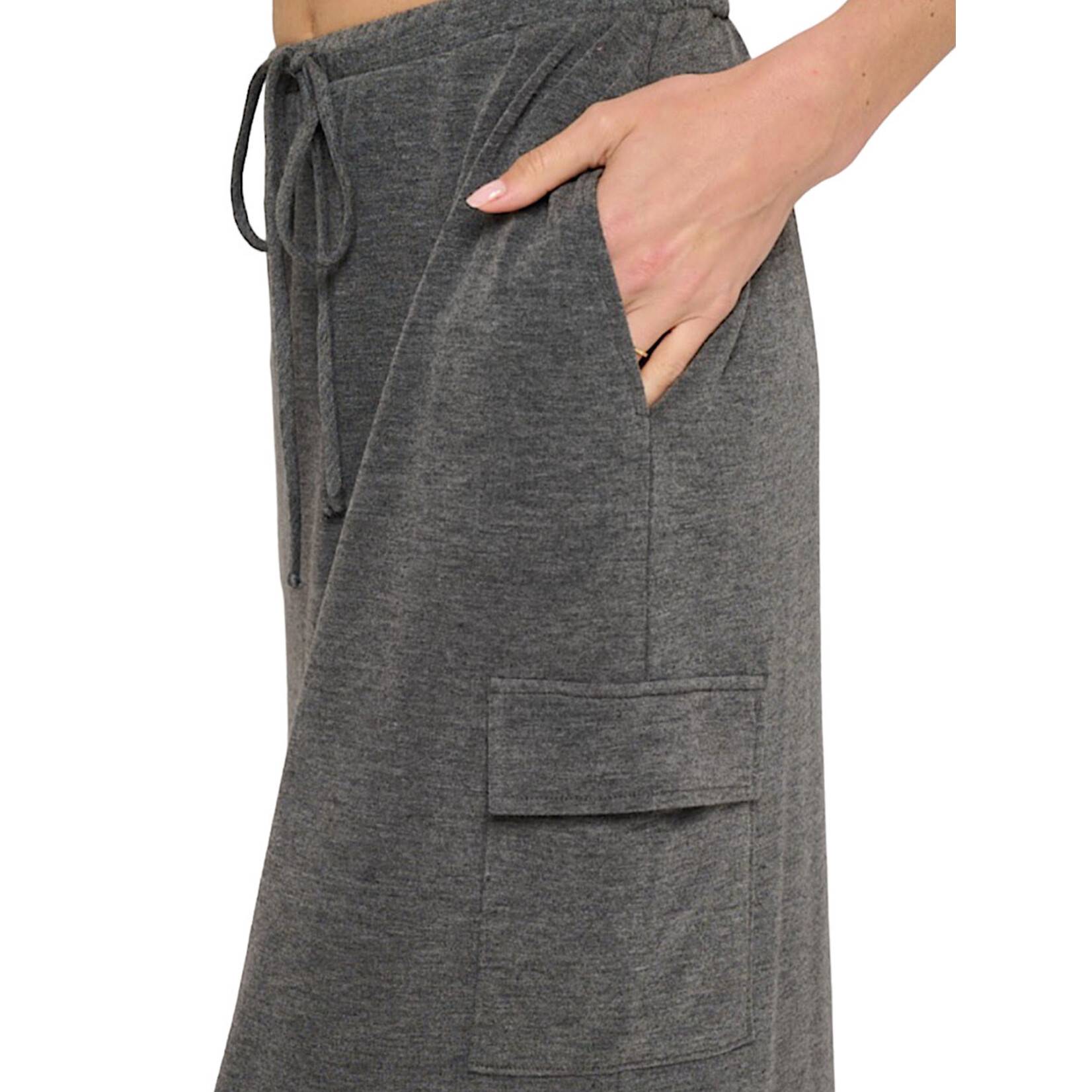 Charcoal Cargo Maxi Skirt
