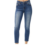 RISEN RDP5586 Dark High Rise Basic Ankle Skinny Jeans