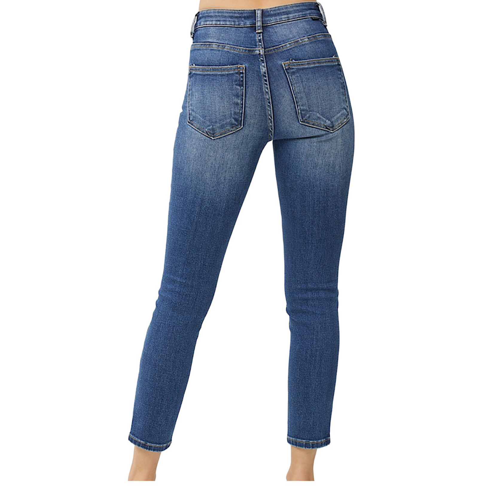 RISEN RDP5586 Dark High Rise Basic Ankle Skinny Jeans