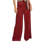 Wine Wide Leg Pants