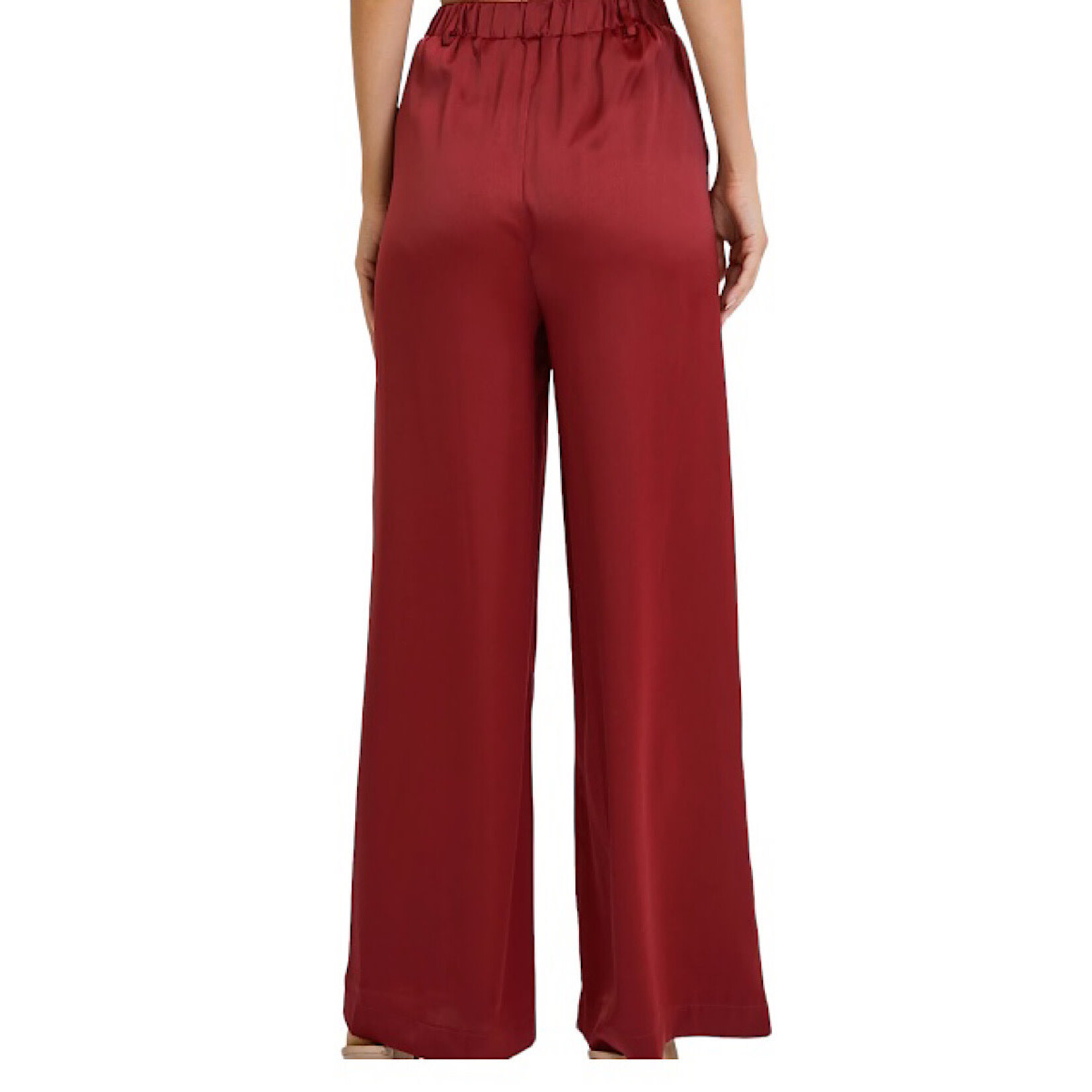 Wine Wide Leg Pants
