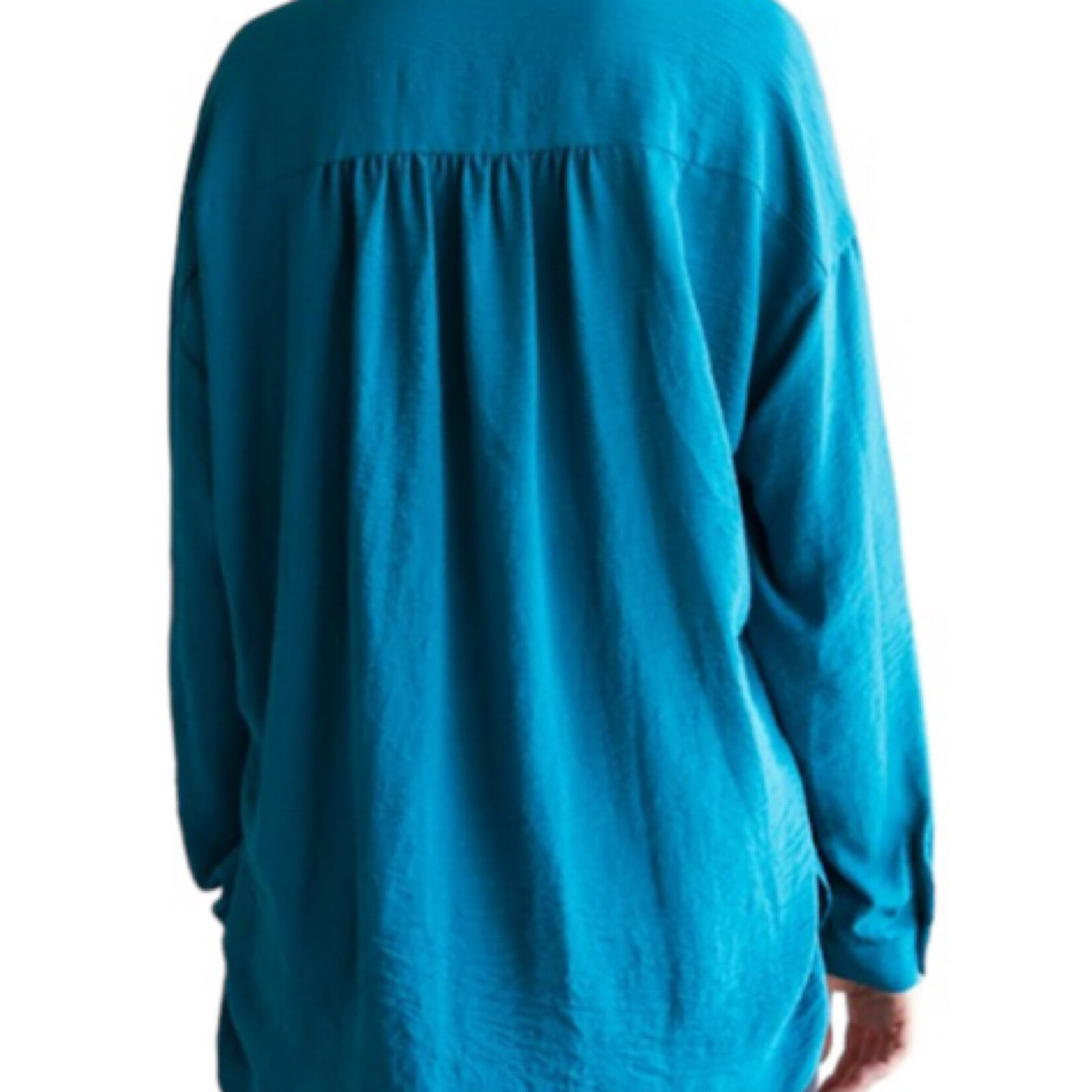 Solid Button Up Long Sleeve Tops