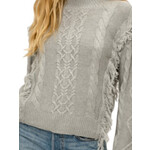Light Grey Cable Knit Sweater