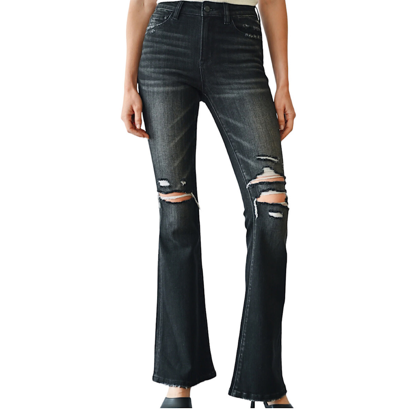 Mica Denim MICA MDP-F1100 Noire High Rise Flare