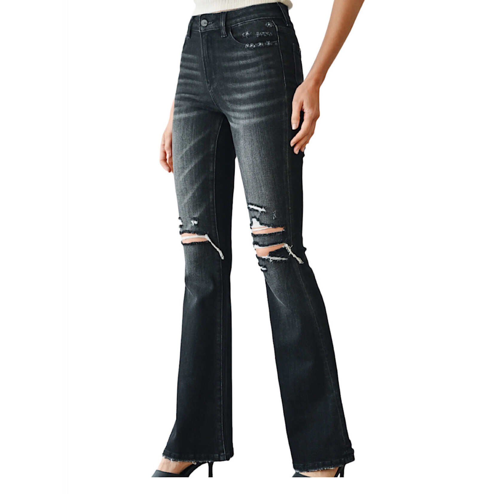 Mica Denim MICA MDP-F1100 Noire High Rise Flare