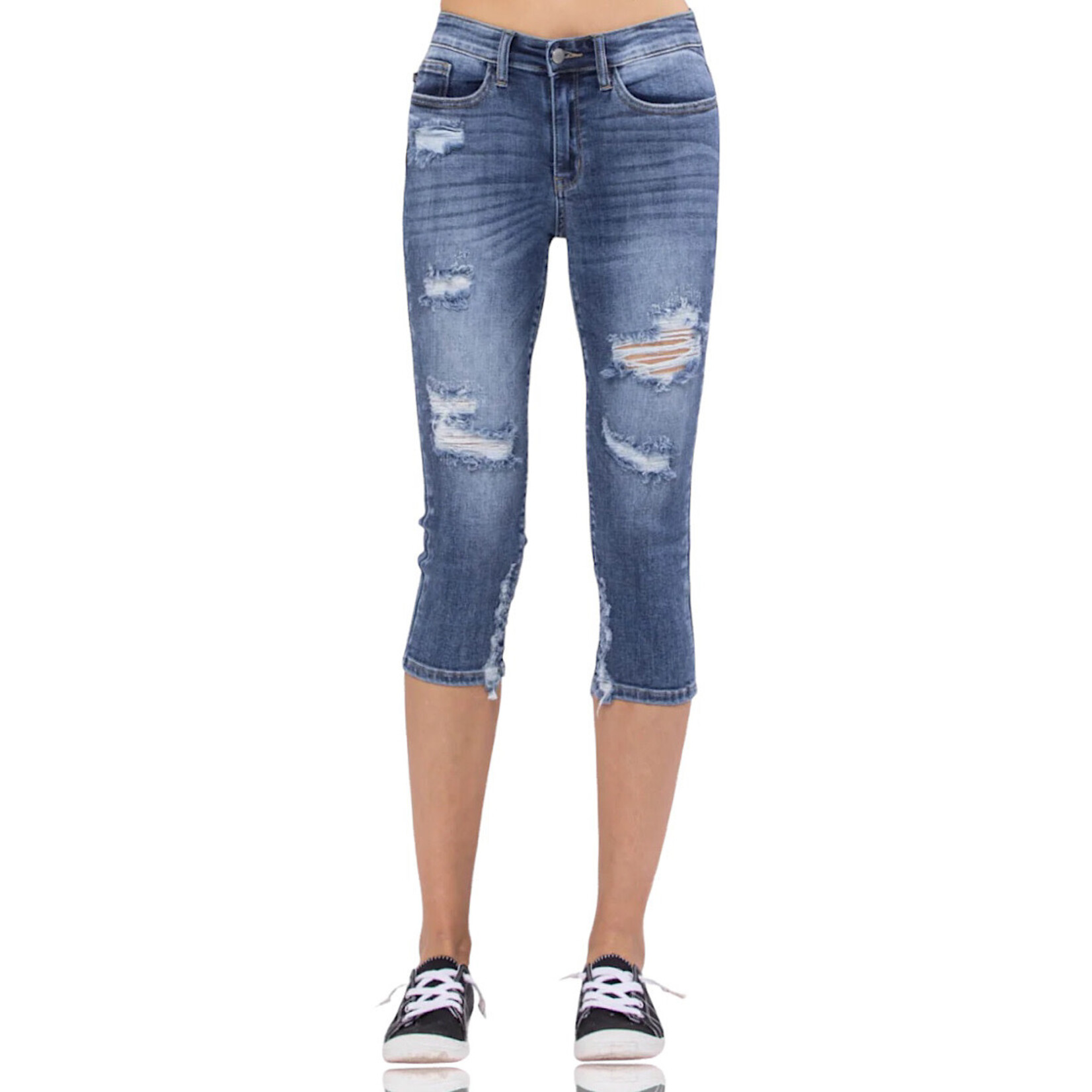 Judy Blue JB82269PL Plus M/R Skinny Capri