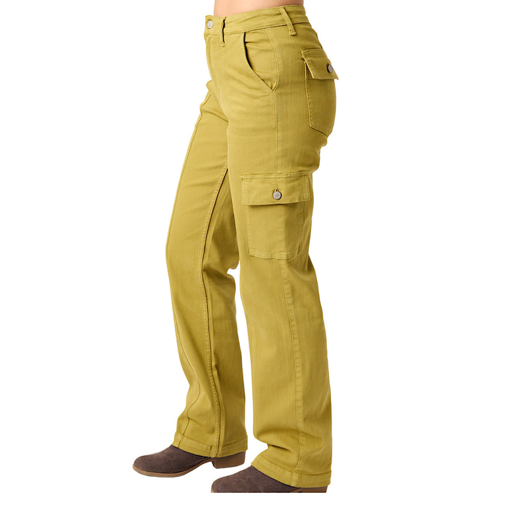 Judy Blue JB88842 Matcha H/W Garment Dyed Cargo Straight