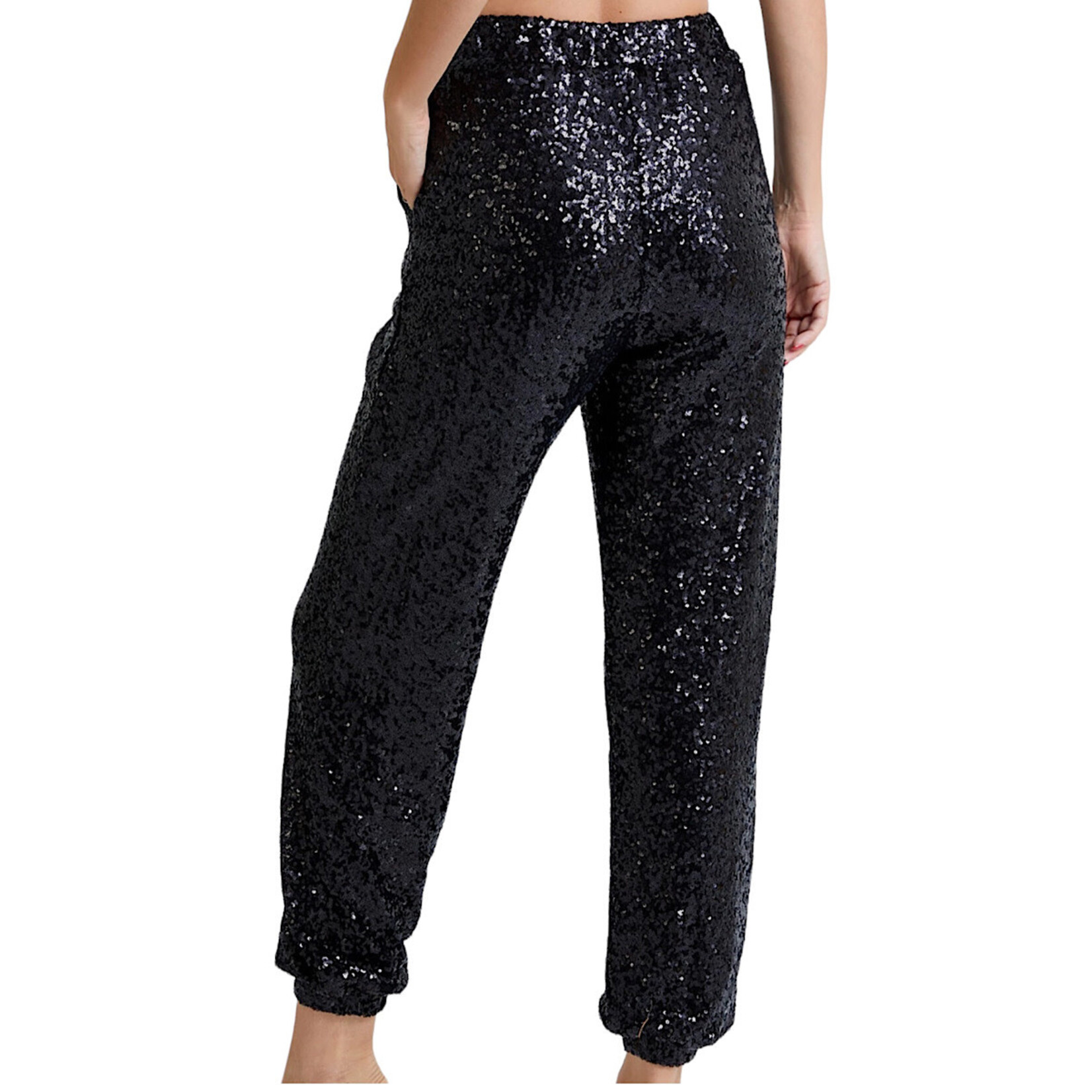 Black Sequins Jogging Pants