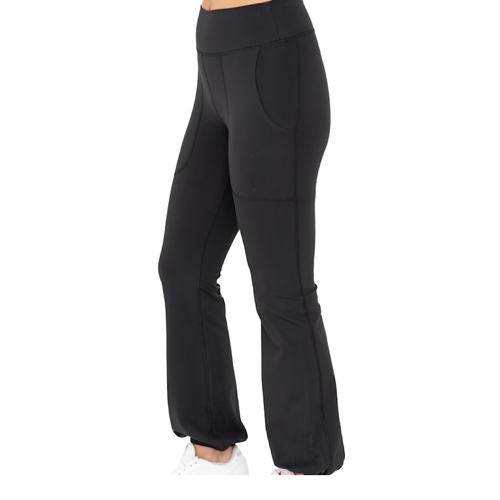 Black Venice Bubble Hem Leggings