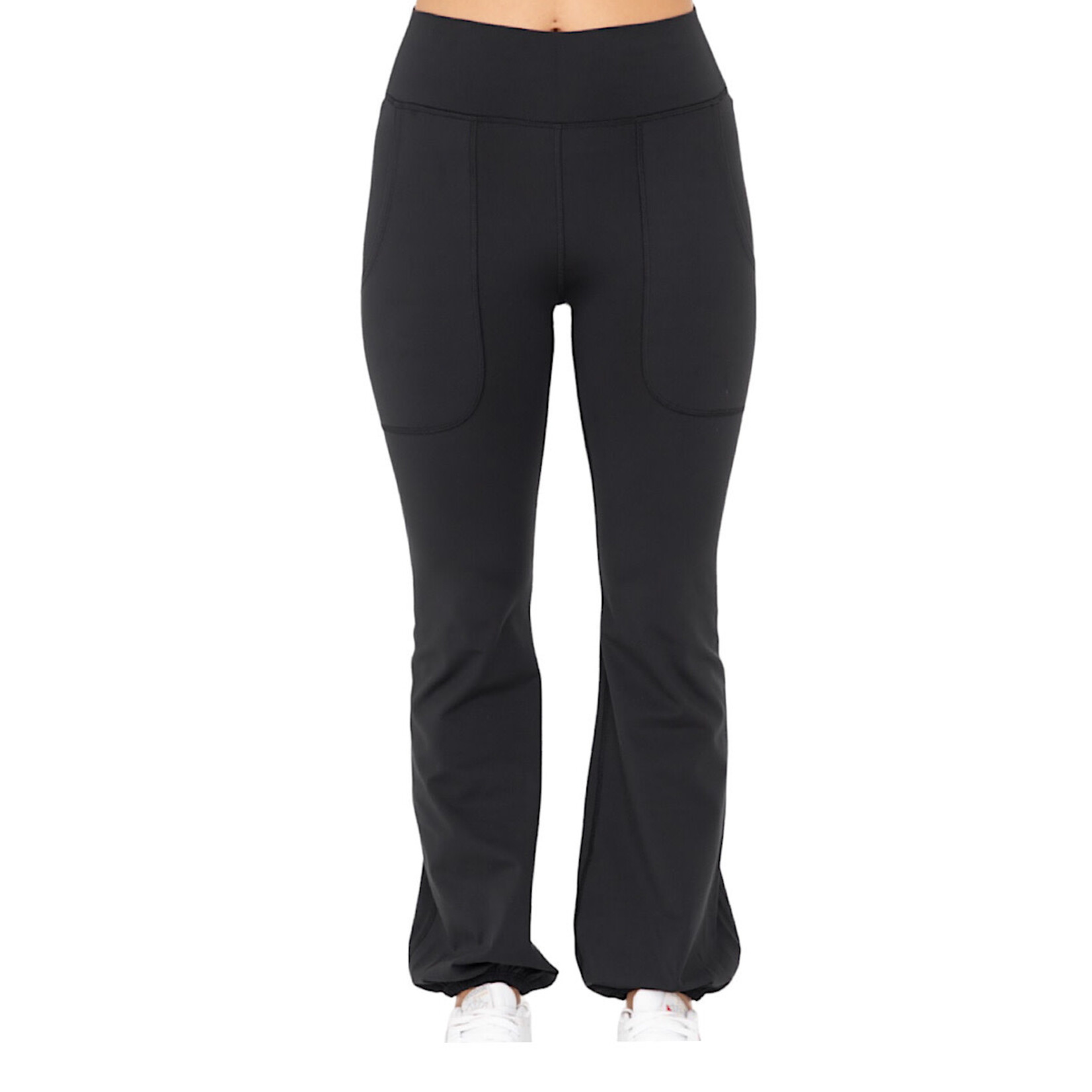 Black Venice Bubble Hem Leggings