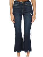 Mica Denim MDP-F149DK High Rise Crop Flare