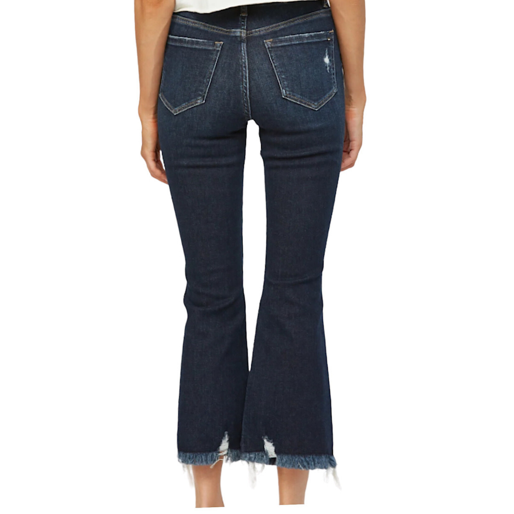 Mica Denim MDP-F149DK High Rise Crop Flare