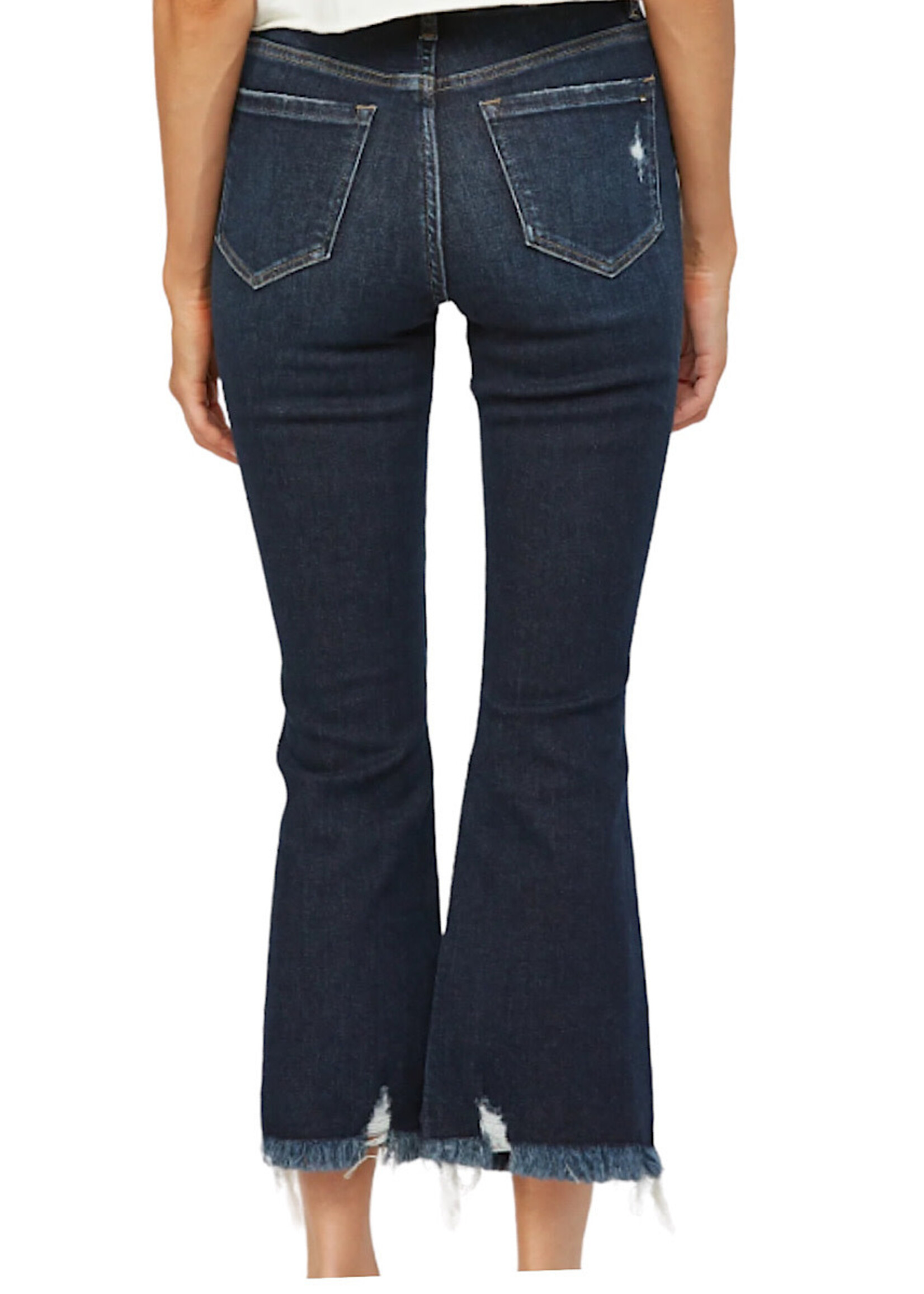 Mica Denim MDP-F149DK High Rise Crop Flare