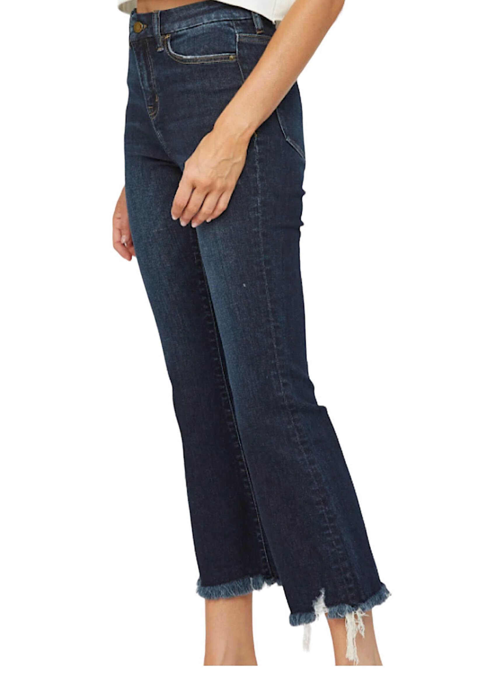 Mica Denim MDP-F149DK High Rise Crop Flare
