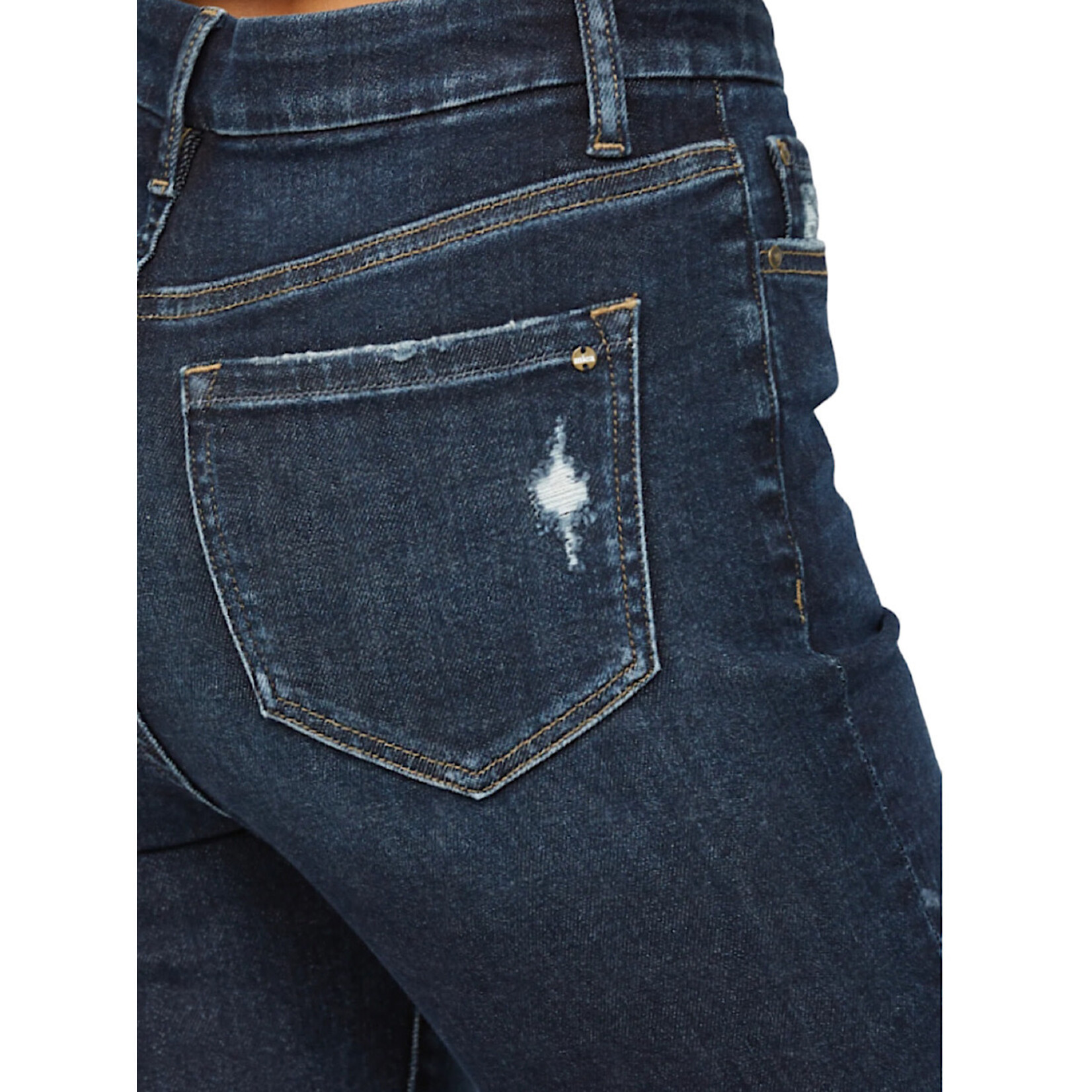 Mica Denim MDP-F149DK High Rise Crop Flare