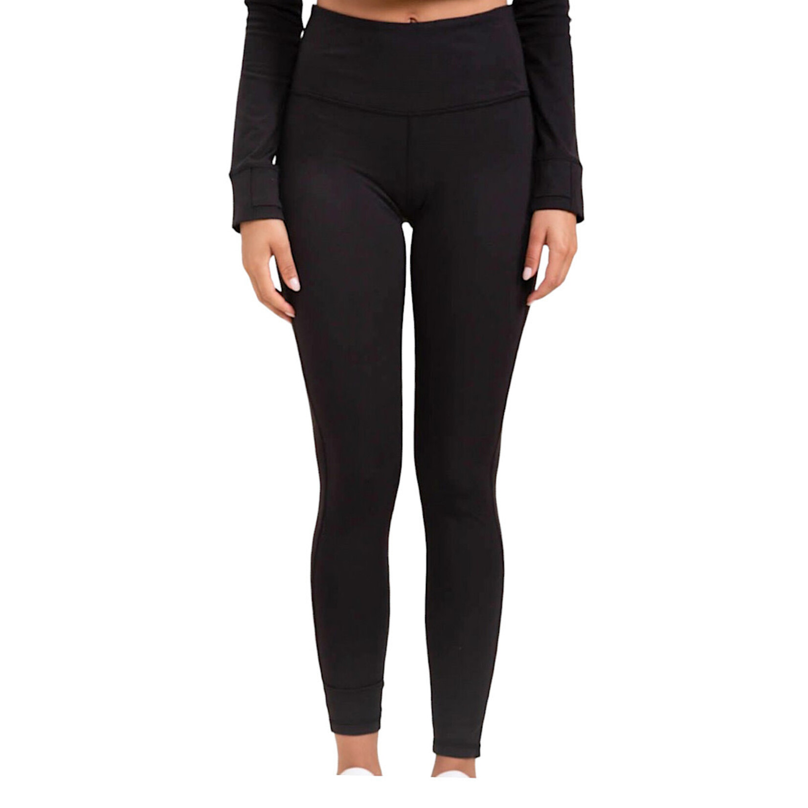 Black Mono B Solid Leggings
