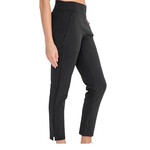 Black Jacquard Ribbed Tapered Pant
