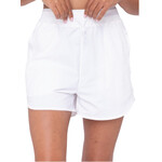 White Toggle Drawstring Shorts