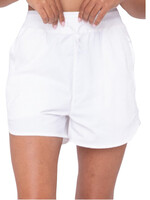 White Toggle Drawstring Shorts