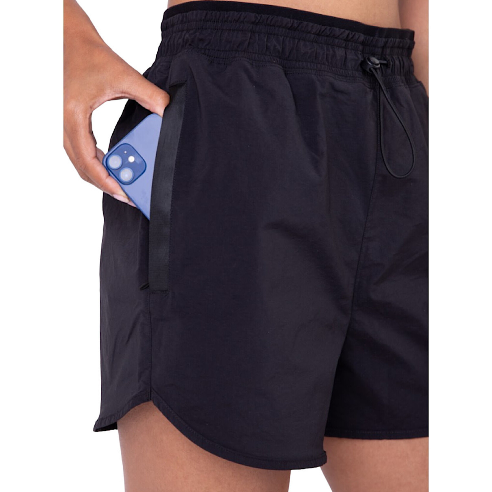 Black Toggle Drawstring Shorts