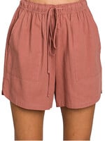 Marsala Cotton Casual Shorts