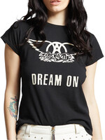 Recycled Karma Black Aerosmith Dream On Baby Tee