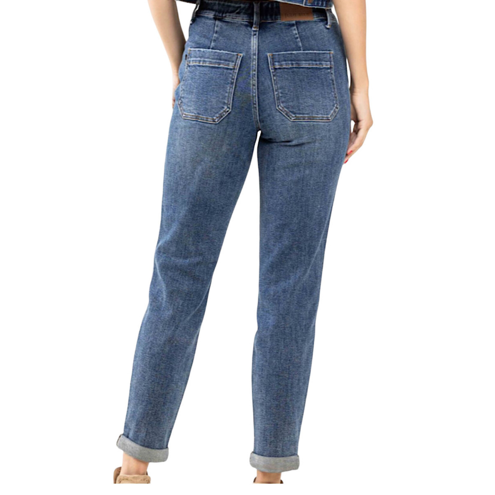 Judy Blue Judy Blue Plus Medium H/W Elastic Drawstring & Cuffed Jogger JB88779PL