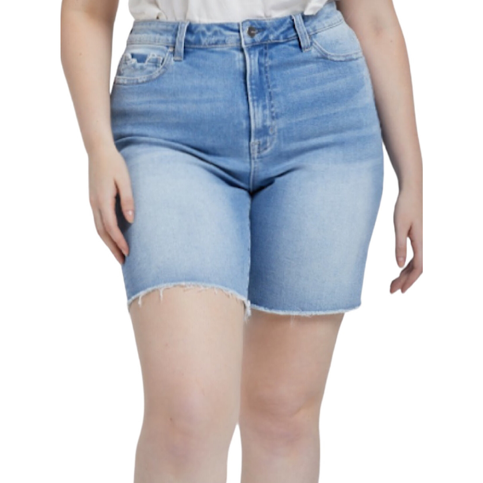 Mica Denim Mica High Rise Stretch Midi Shorts MXP-H217M