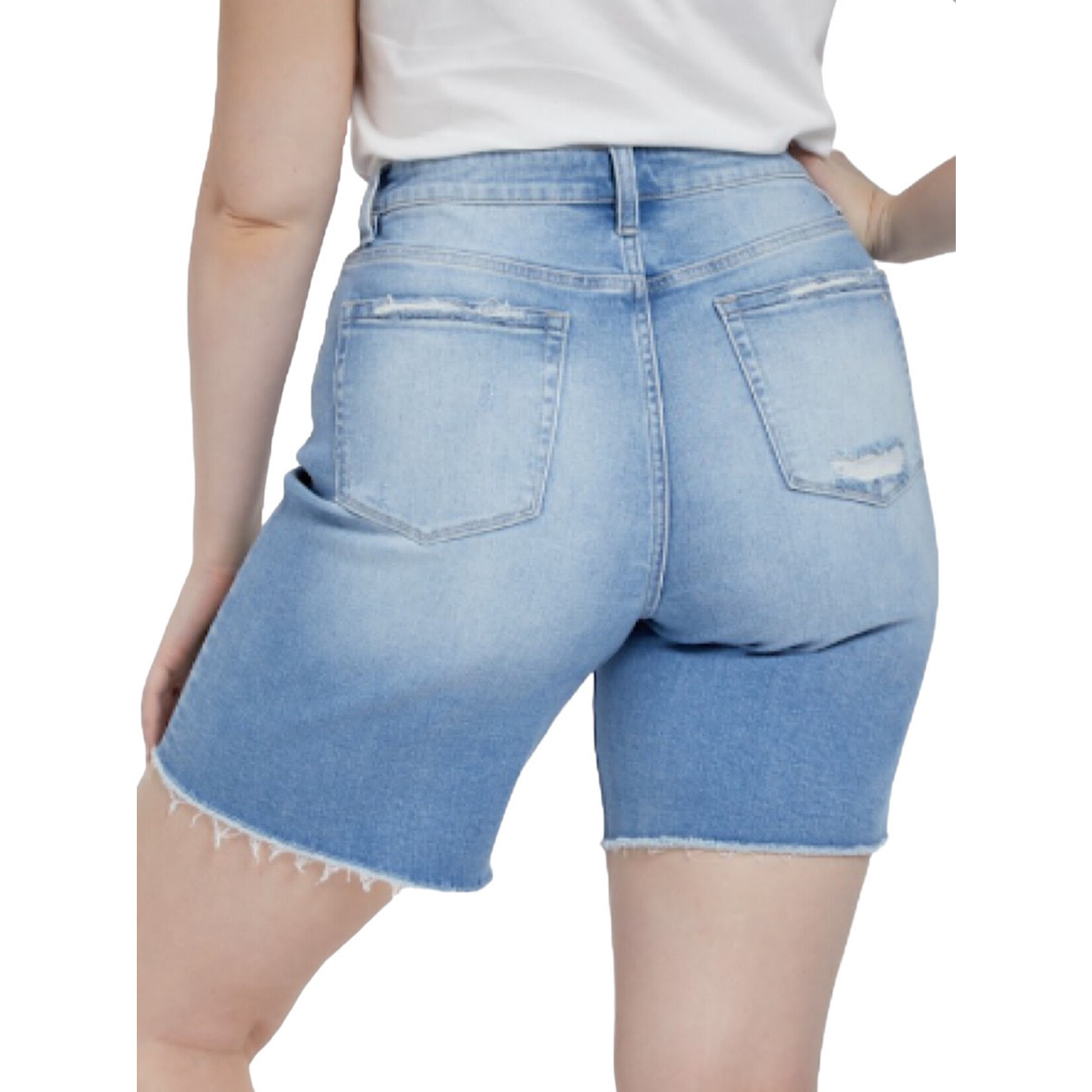 Mica Denim Mica High Rise Stretch Midi Shorts MXP-H217M