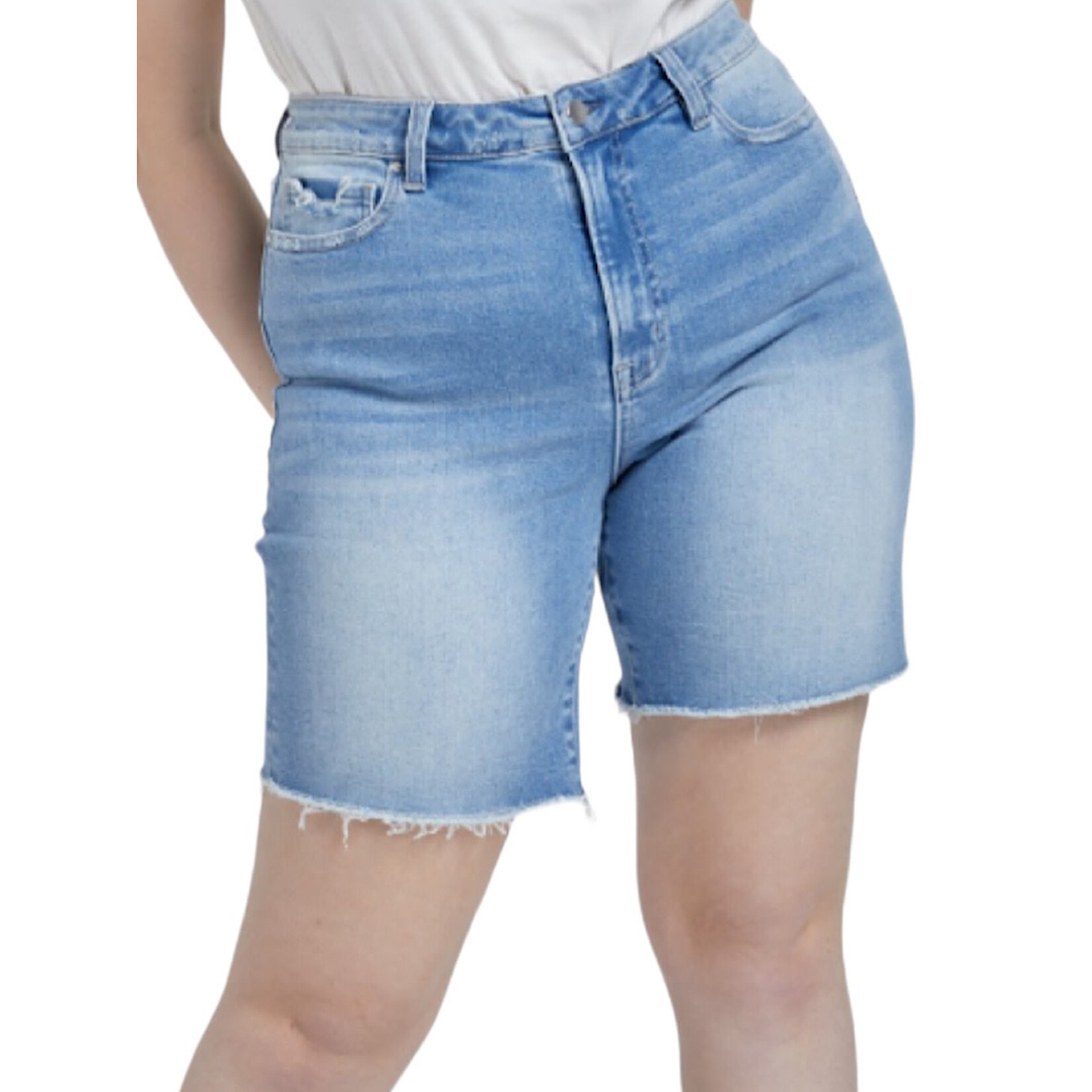 Mica Denim Mica High Rise Stretch Midi Shorts MXP-H217M