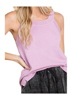 Lilac Sweater Tank With Neck Detail