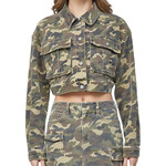 Hidden Camo Cropped Cargo Jacket