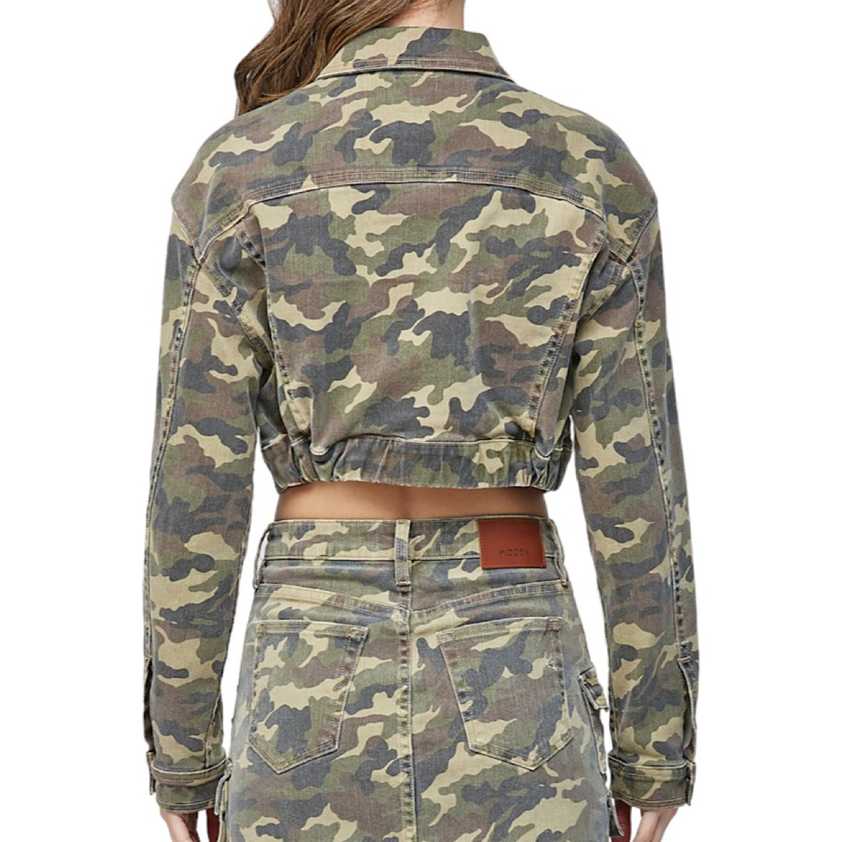 Hidden Camo Cropped Cargo Jacket