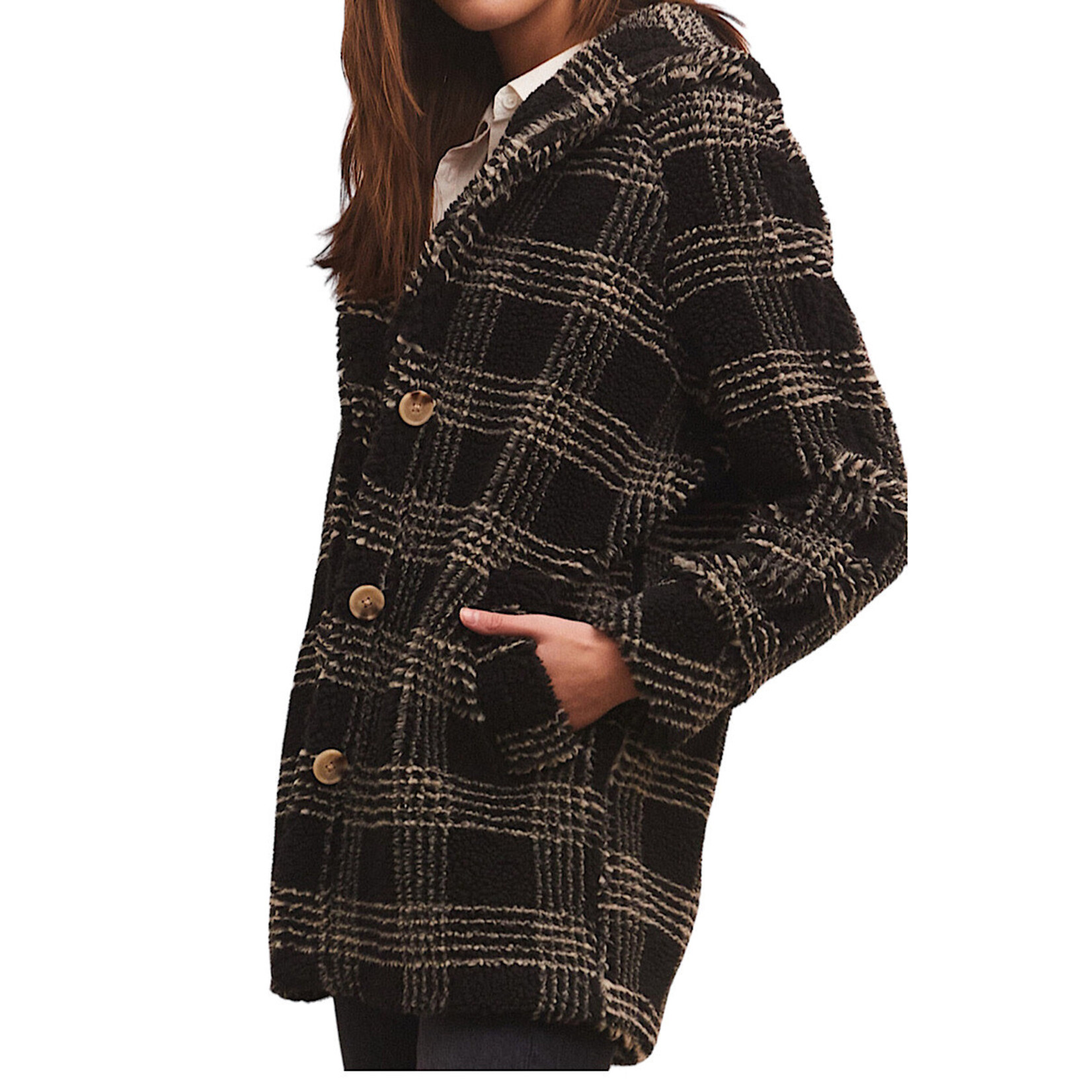 Z Supply Z Supply Hastings Sherpa Coat Black