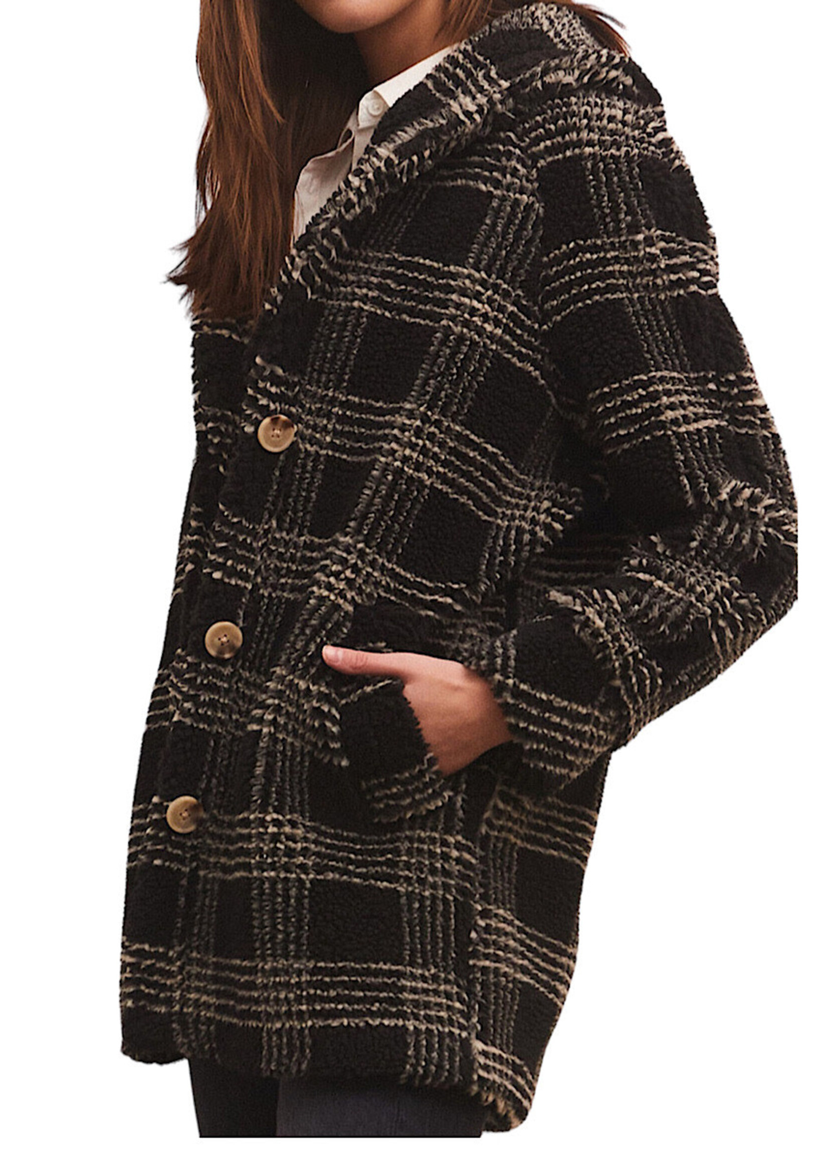Z Supply Z Supply Hastings Sherpa Coat Black