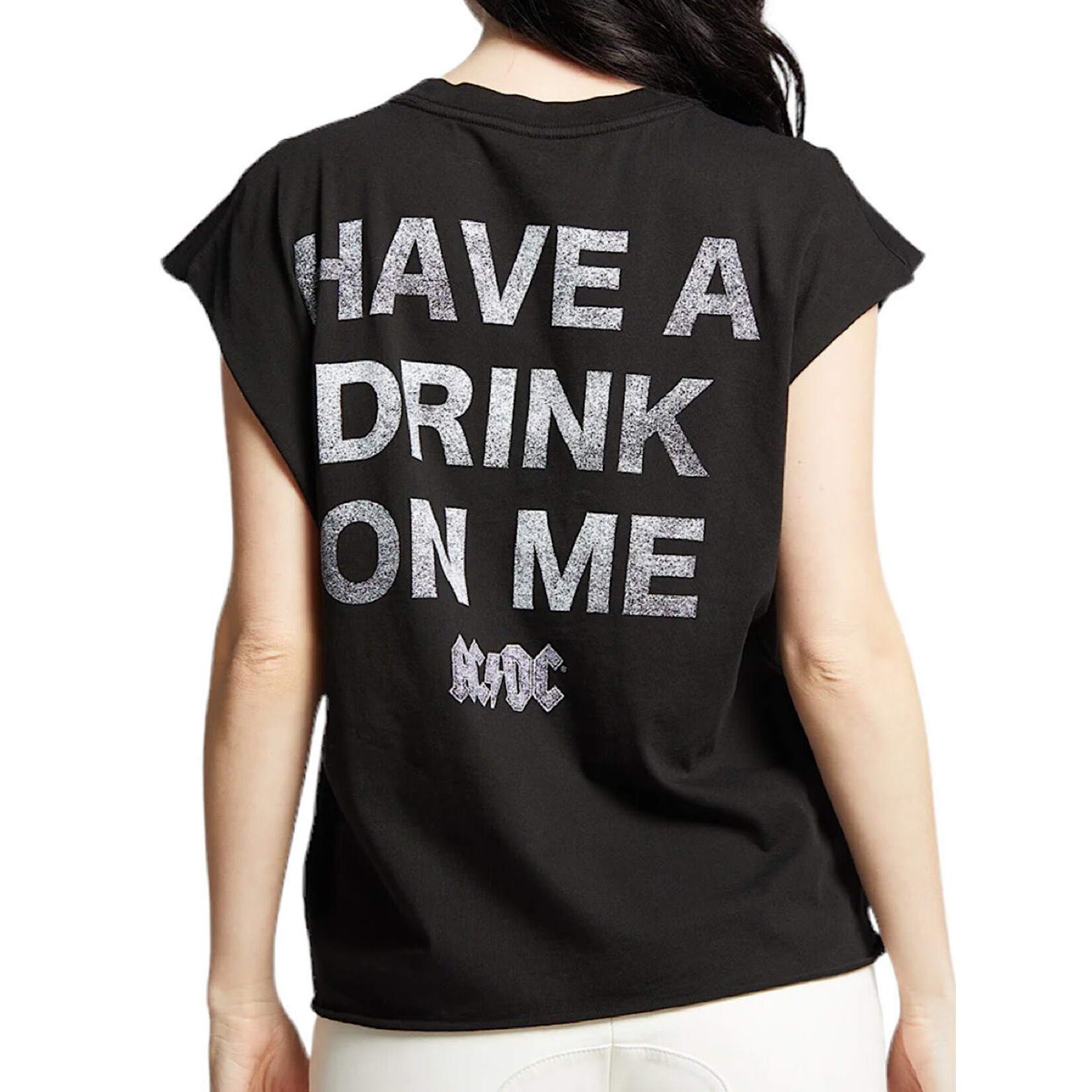 AC/DC Drink on Me Cut Sleeve Pepper Tee
