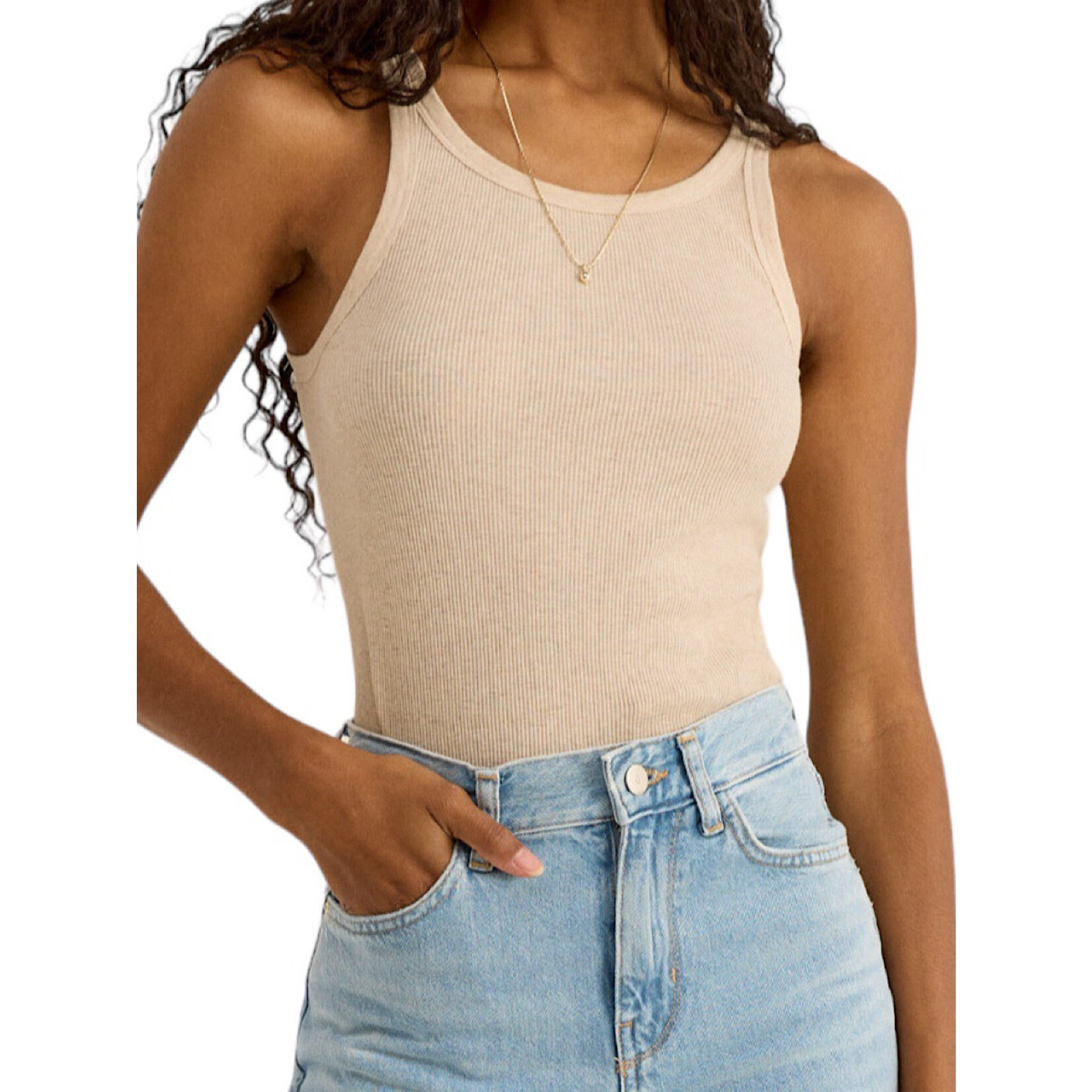 Z Supply Z Supply Torren Rib Tank Light Oatmeal Heather