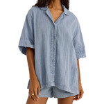Z Supply Z Supply Wave Breaker Gauze Shirt Deep Indigo