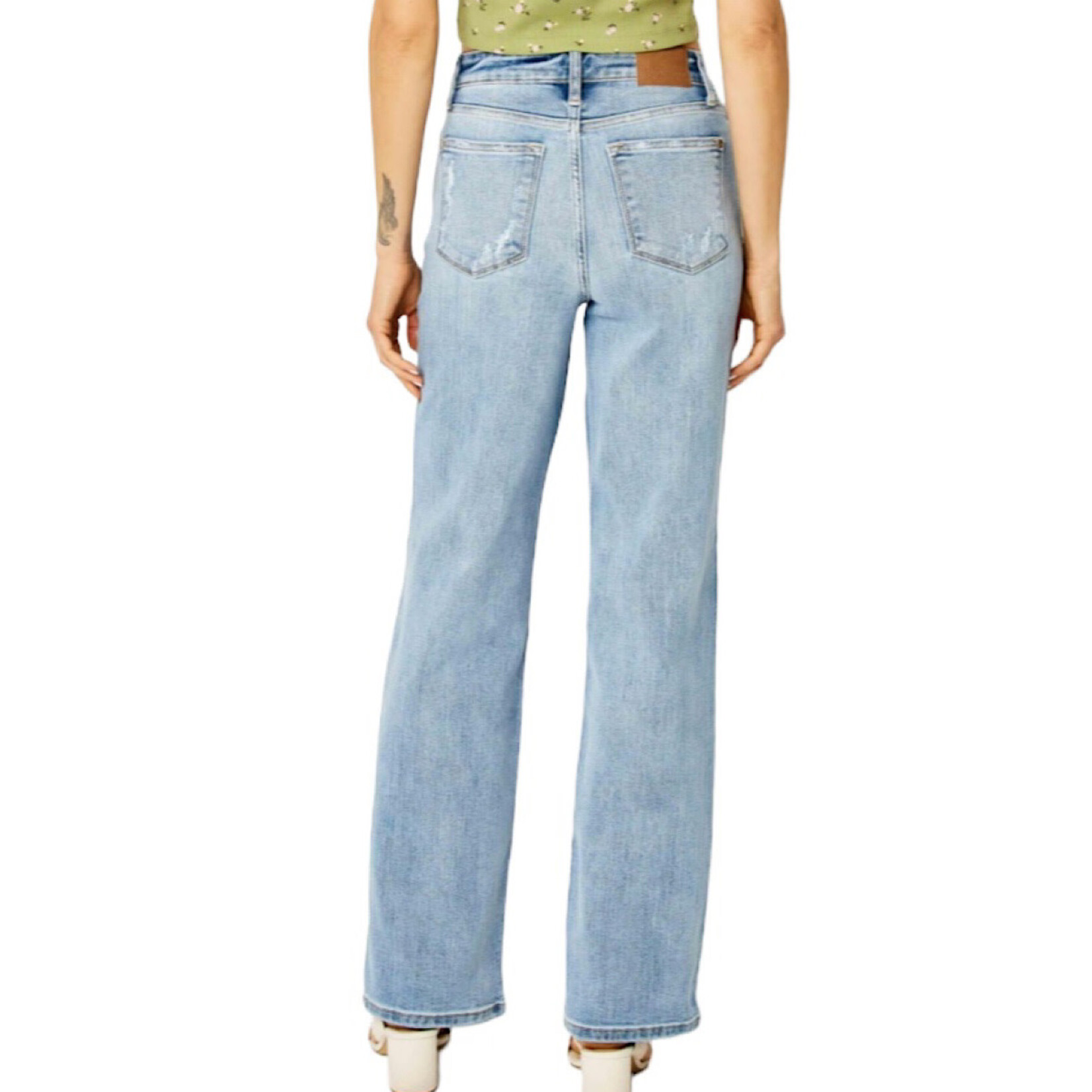 Judy Blue Judy Blue HW Light Wash Straight Leg Jeans JB82501