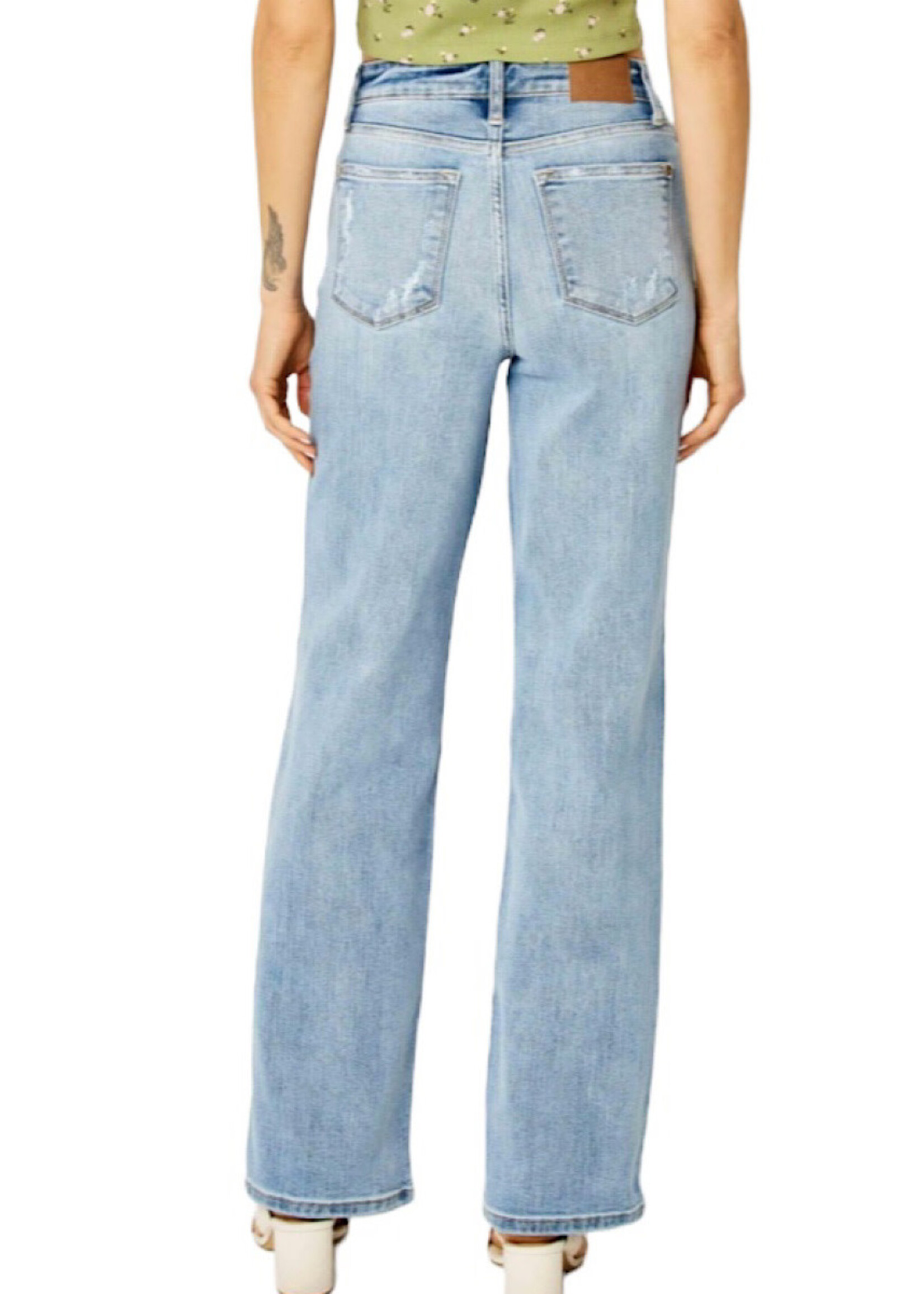 Judy Blue Judy Blue HW Light Wash Straight Leg Jeans JB82501