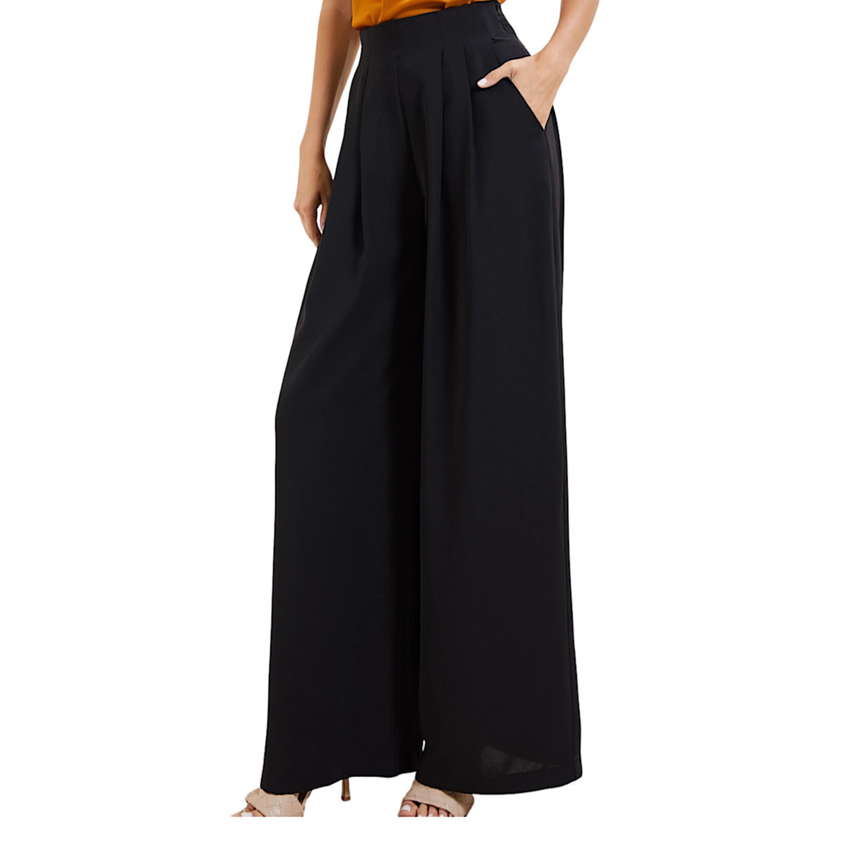 GP4486 Black Wide Leg Pants