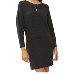 Black Lurex Sweater Dress