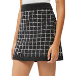 Black and White Plaid Sweater Skirt
