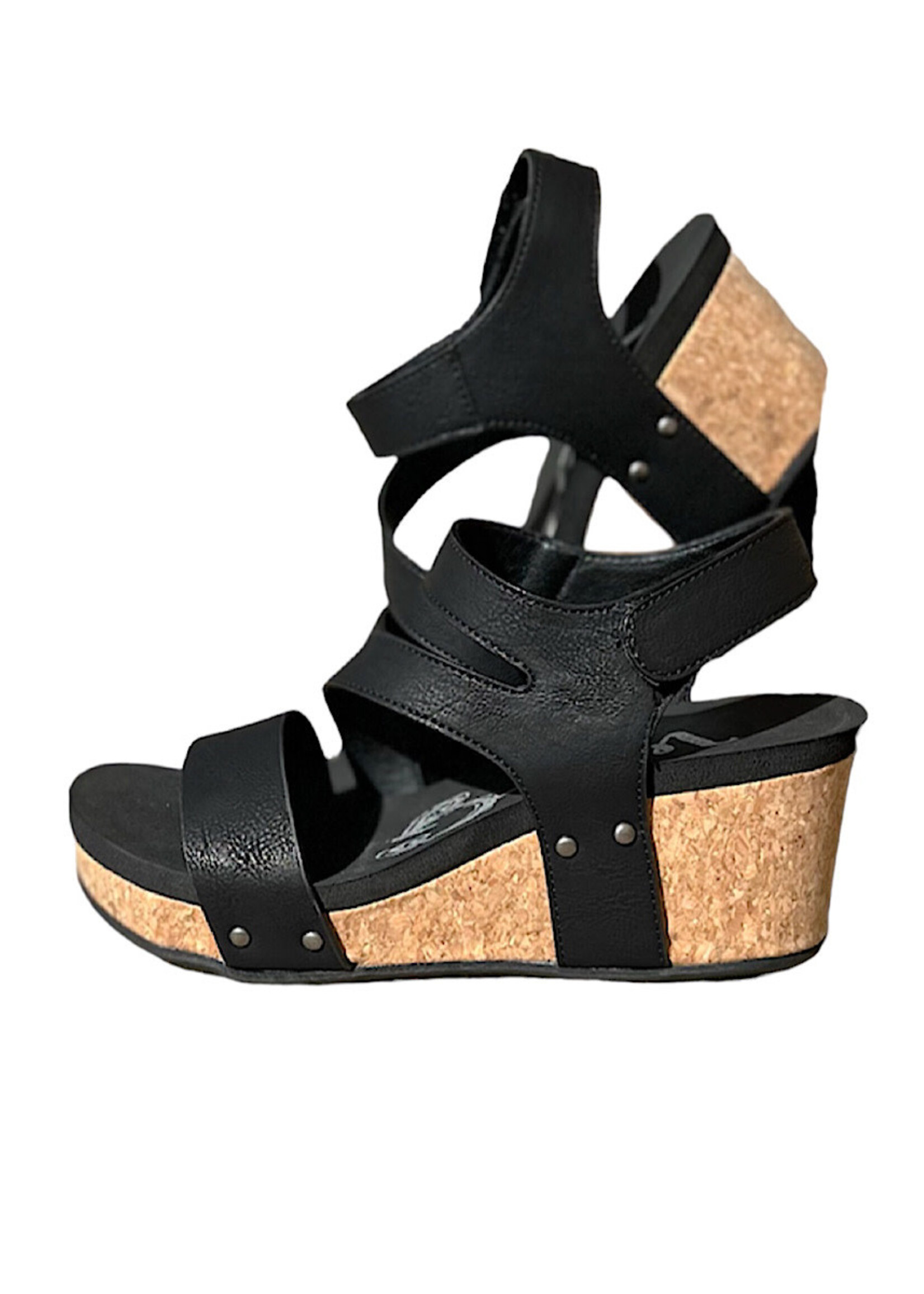 Very G Casper Black Wedges