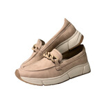Molly Flex Nude Loafer with Chain