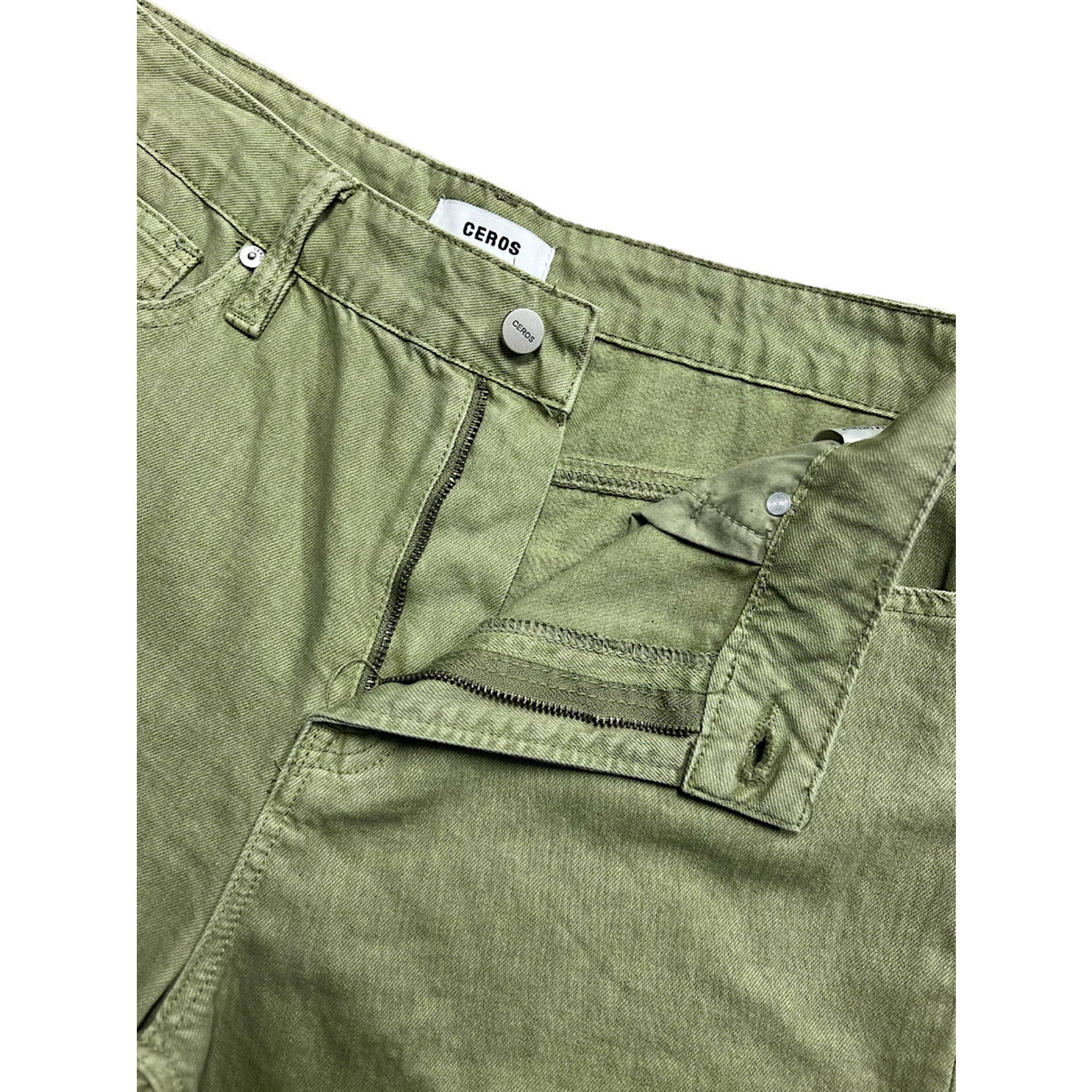 CHCS3013  Olive Cropped Straight Jeans 30-RF