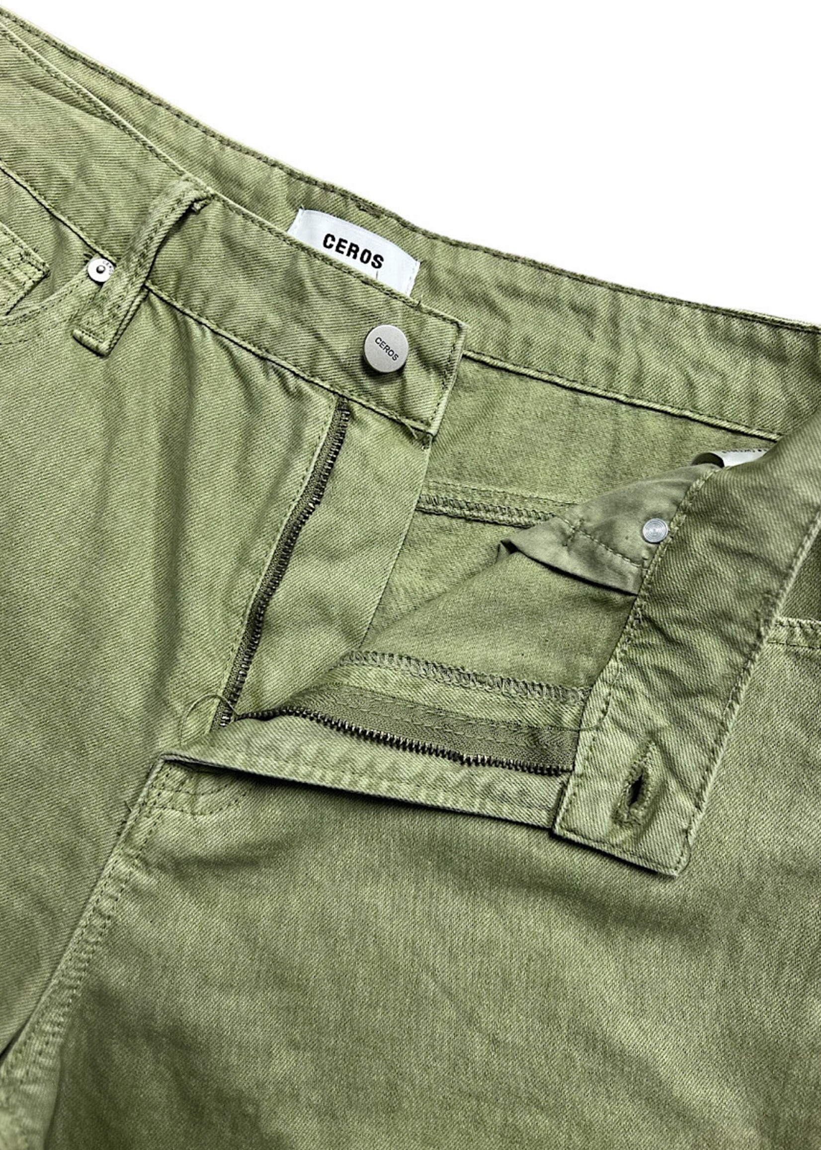CHCS3013  Olive Cropped Straight Jeans 30-RF