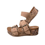 Very G Charlotte Tan Leopard Wedge